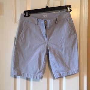 LOFT Women’s Seersucker Bermuda Shorts